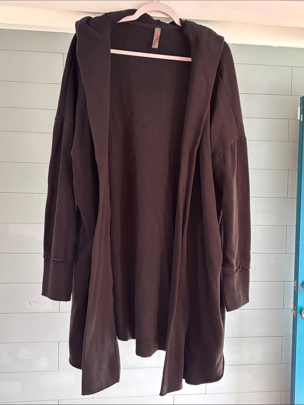 Women's Hooded Open-Front Sweater Cardigan - Black